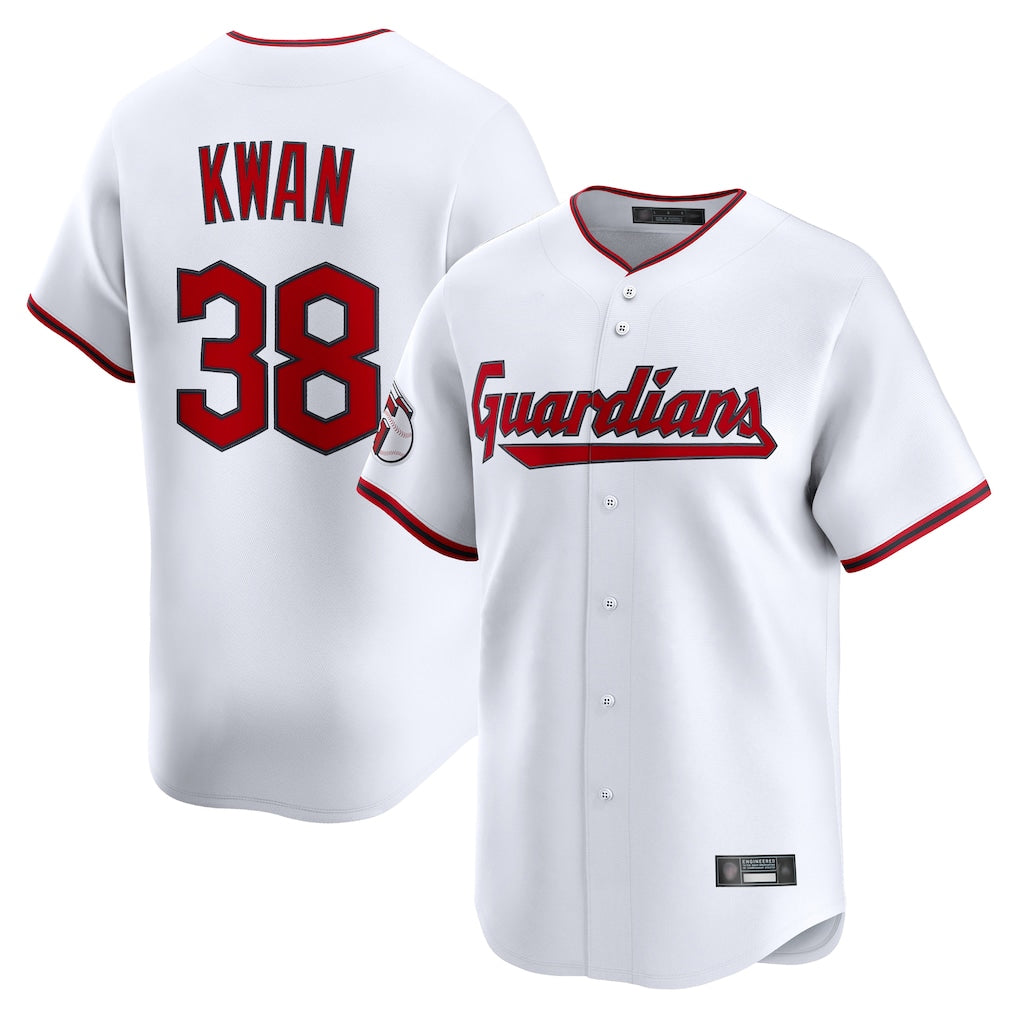 Davalo C.Guardians #38 Steven Kwan Player White Limited Home Game Stitched Jerseys