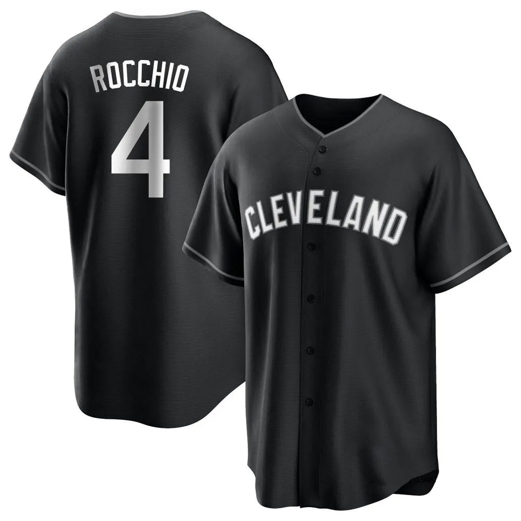 Davalo C.Guardians #4 Brayan Rocchio Player Black Home Game Stitched Jerseys