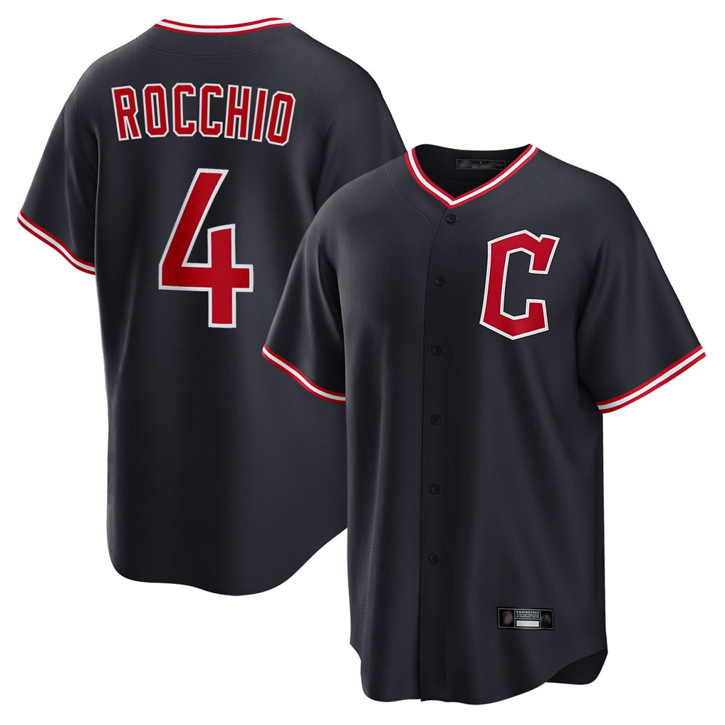 Davalo C.Guardians #4 Brayan Rocchio Player Navy Home Game Stitched Jerseys