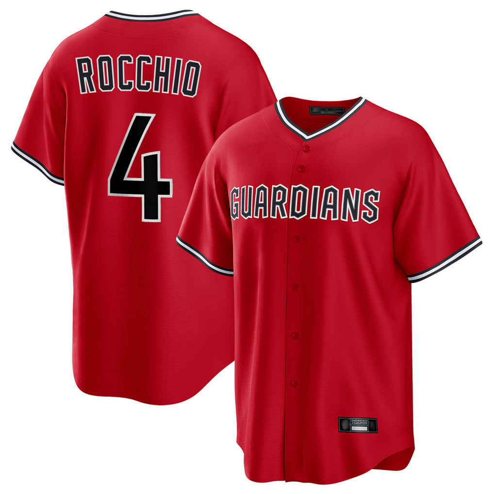 Davalo C.Guardians #4 Brayan Rocchio Player Red Home Game Stitched Jerseys
