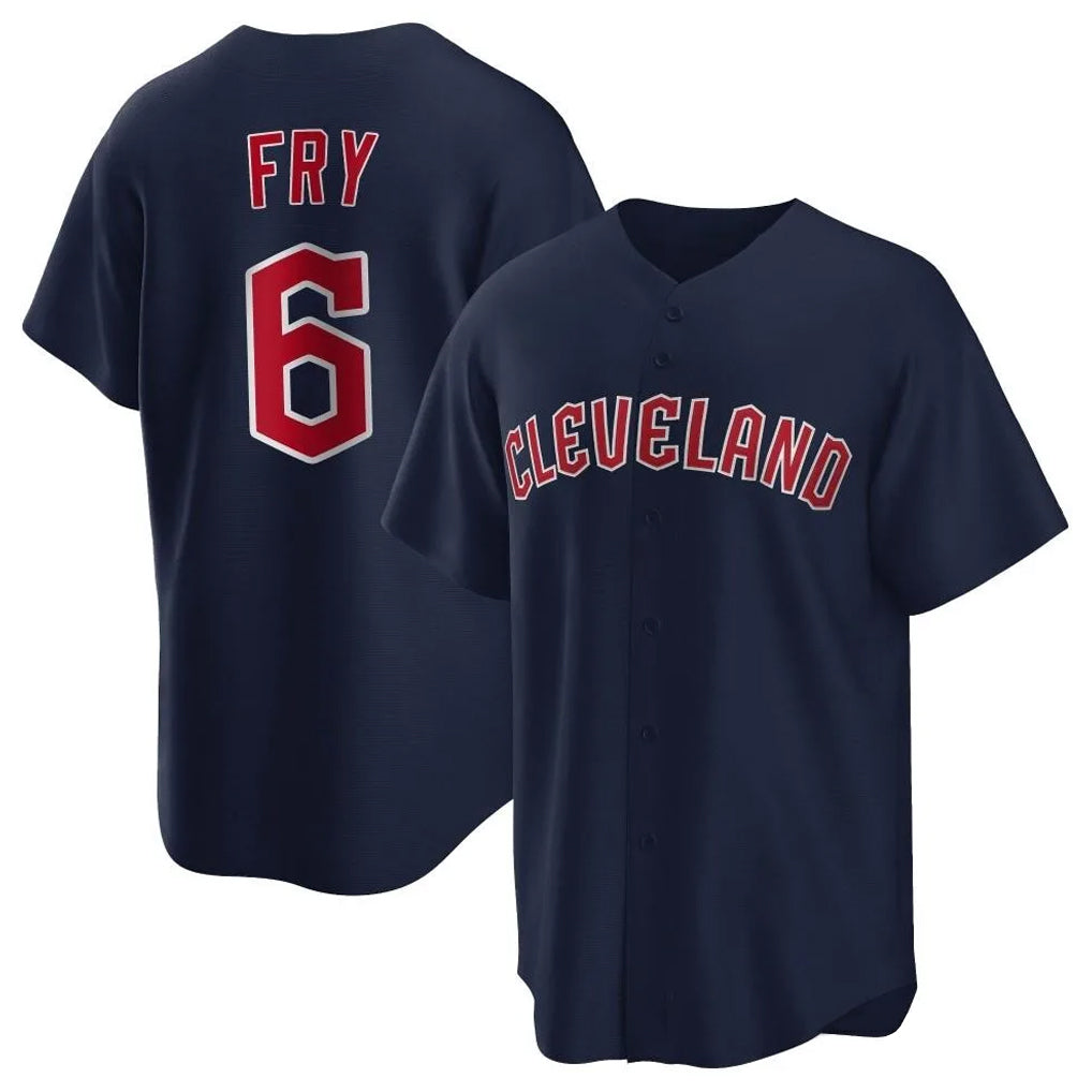 Davalo C.Guardians #6 David Fry Player Navy Game Home Stitched Jerseys