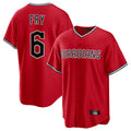 Davalo C.Guardians #6 David Fry Player Red Home Game Stitched Jerseys