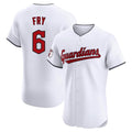 Davalo C.Guardians #6 David Fry Player White Limited Elite Home Stitched Jerseys