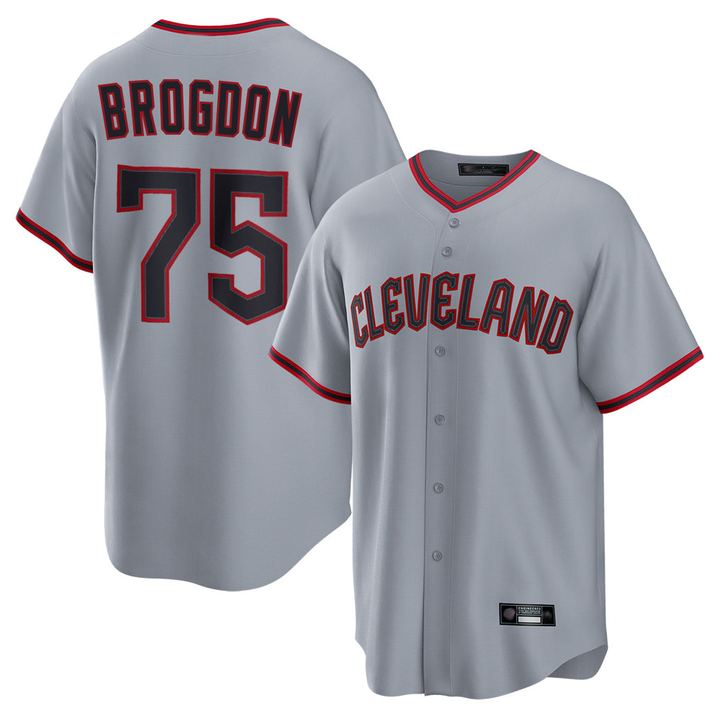 Davalo C.Guardians #75 Connor Brogdon Player Gray Home Game Stitched Jerseys