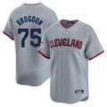 Davalo C.Guardians #75 Connor Brogdon Player Gray Road Limited Home Game Stitched Jerseys