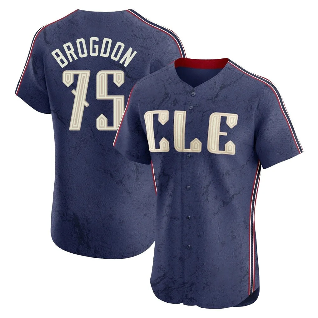Davalo C.Guardians #75 Connor Brogdon Player Navy City Connect Limited Elite Home Stitched Jerseys
