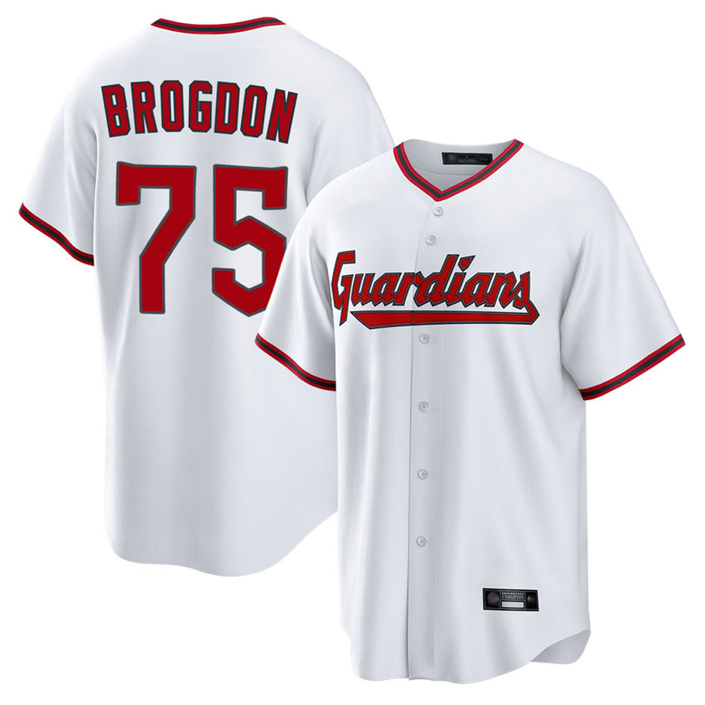 Davalo C.Guardians #75 Connor Brogdon Player White Game Home Stitched Jerseys