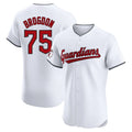 Davalo C.Guardians #75 Connor Brogdon Player White Limited Elite Home Stitched Jerseys