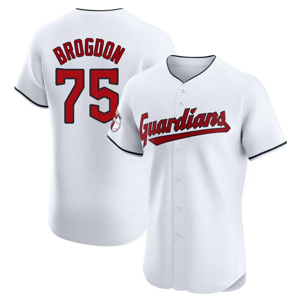 Davalo C.Guardians #75 Connor Brogdon Player White Limited Elite Home Stitched Jerseys