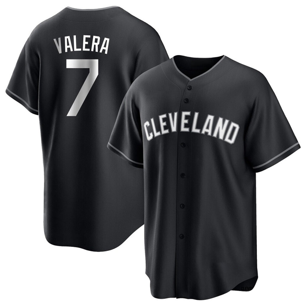 Davalo C.Guardians #7 George Valera Player Black Home Game Stitched Jerseys