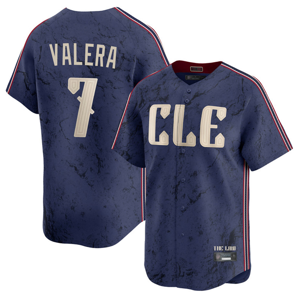 Davalo C.Guardians #7 George Valera Player Navy City Connect Limited Home Stitched Jerseys