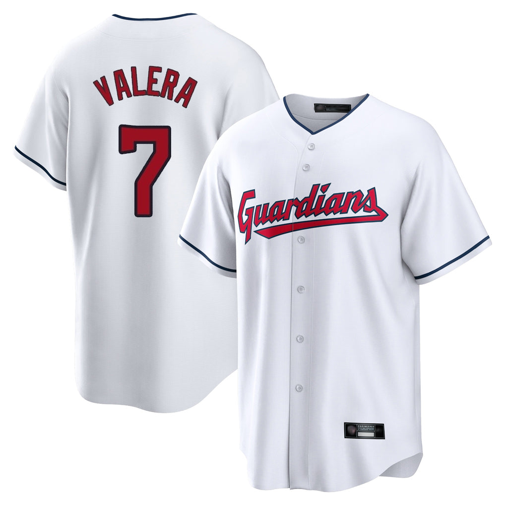 Davalo C.Guardians #7 George Valera Player White Home Game Stitched Jerseys