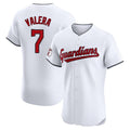 Davalo C.Guardians #7 George Valera Player White Limited Elite Home Stitched Jerseys