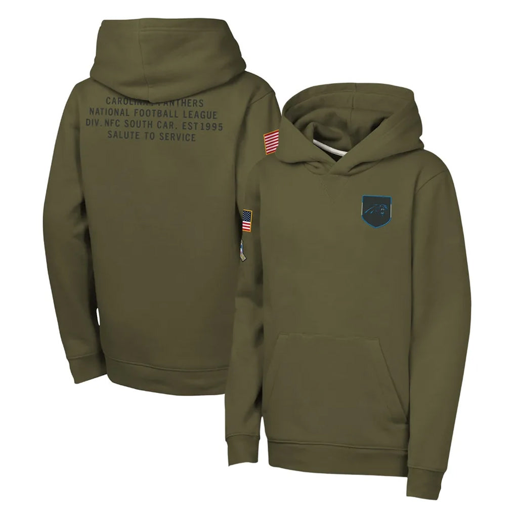 Davalo C.Panthers Olive Salute to Service Hoodies Game Blank Player Stitched Jerseys