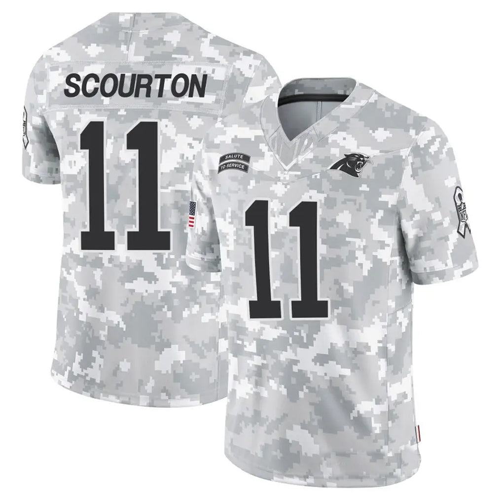 Davalo C.Panthers #11 Nic Scourton Player Arctic Camo Salute to Service Limited Stitched Jerseys