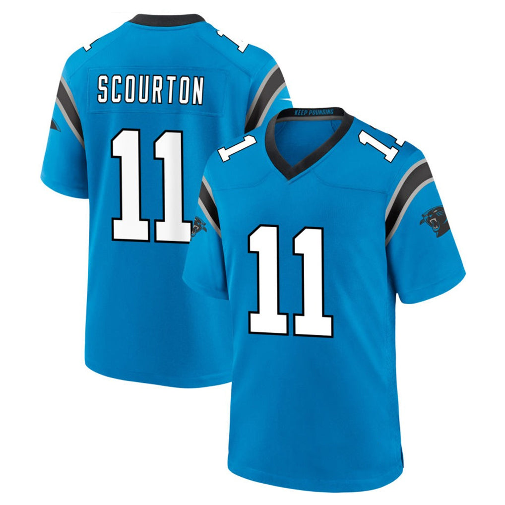 Davalo C.Panthers #11 Nic Scourton Player Blue Home Game Stitched Jerseys