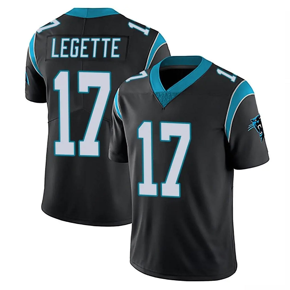 Davalo C.Panthers #17 Xavier Legette Player Black Vapor Untouchable Limited Game Stitched Jerseys