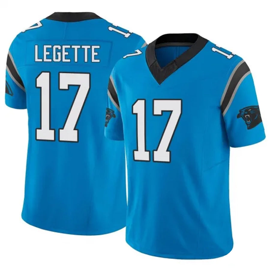 Davalo C.Panthers #17 Xavier Legette Player Blue Vapor F.U.S.E. Limited Stitched Jerseys