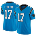 Davalo C.Panthers #17 Xavier Legette Player Blue Vapor F.U.S.E. Limited Stitched Jerseys