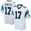 Davalo C.Panthers #17 Xavier Legette Player White Home Game Stitched Jerseys