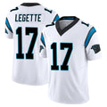 Davalo C.Panthers #17 Xavier Legette Player White Vapor F.U.S.E. Limited Home Game Stitched Jerseys