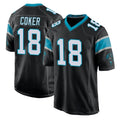 Davalo C.Panthers #18 Jalen Coker Player Black Game Stitched Jerseys