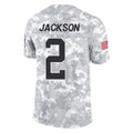 Davalo C.Panthers #2 Michael Jackson Player Arctic Camo Salute to Service Limited Game Stitched Jerseys