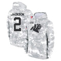 Davalo C.Panthers #2 Michael Jackson Player Arctic Camo Salute to Service Pullover Hoodies Limited Game Stitched Jerseys