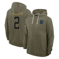 Davalo C.Panthers #2 Michael Jackson Player Olive Salute to Service Hoodies Game Stitched Jerseys