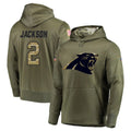 Davalo C.Panthers #2 Michael Jackson Player Olive Salute to Service Hoodies Stitched Jerseys