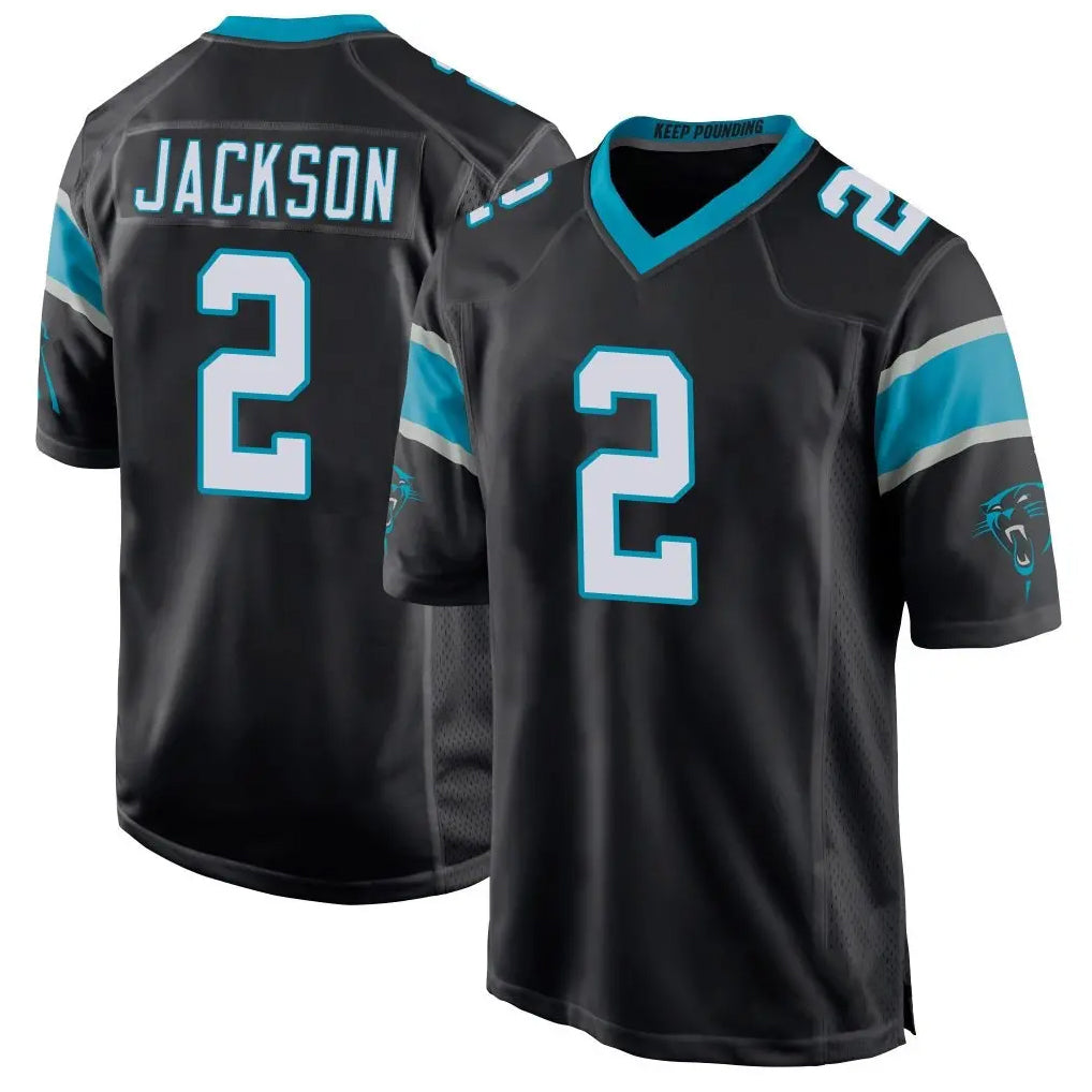 Davalo C.Panthers #2 Mike Jackson Player Black Game Stitched Jerseys
