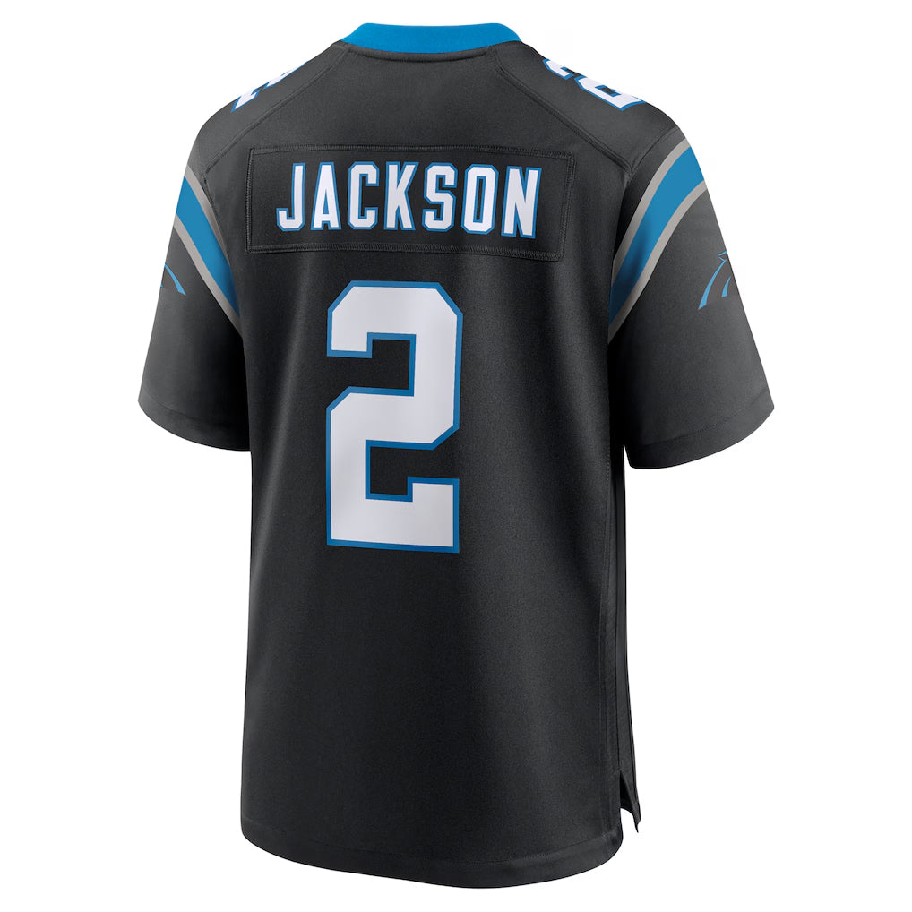 Davalo C.Panthers #2 Mike Jackson Player Black Home Game Stitched Jerseys