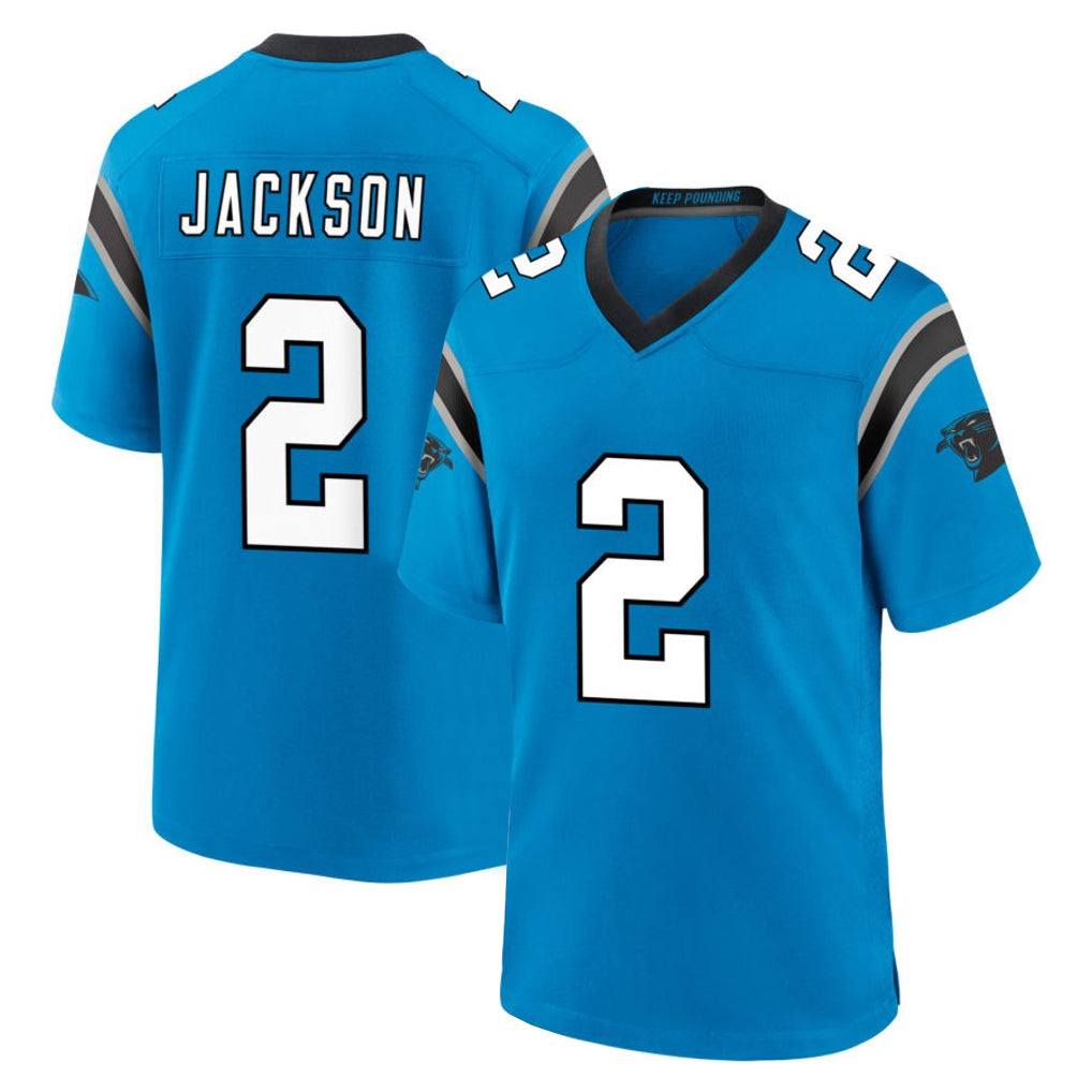 Davalo C.Panthers #2 Mike Jackson Player Blue Home Game Stitched Jerseys