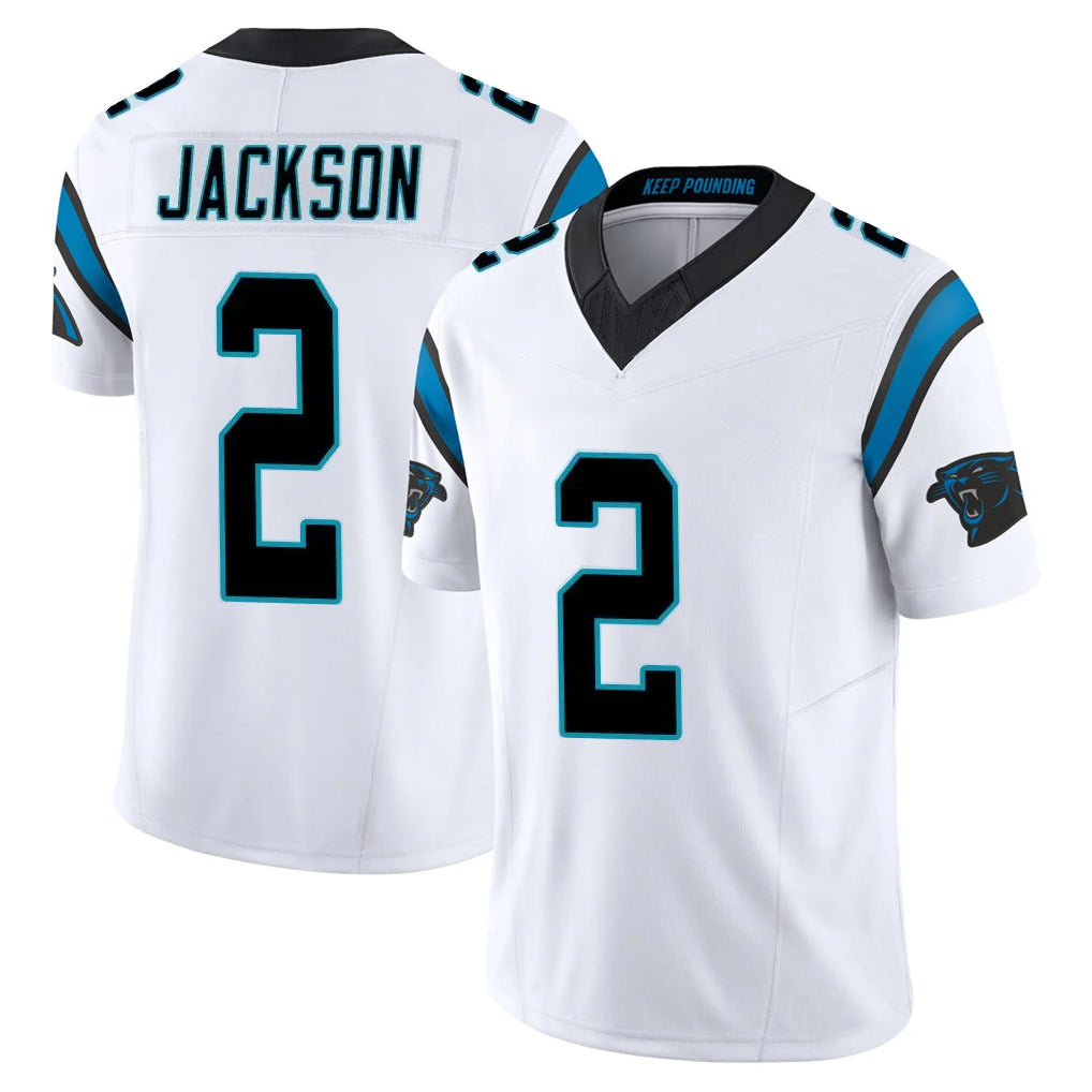 Davalo C.Panthers #2 Mike Jackson Player White Vapor F.U.S.E. Limited Home Game Stitched Jerseys