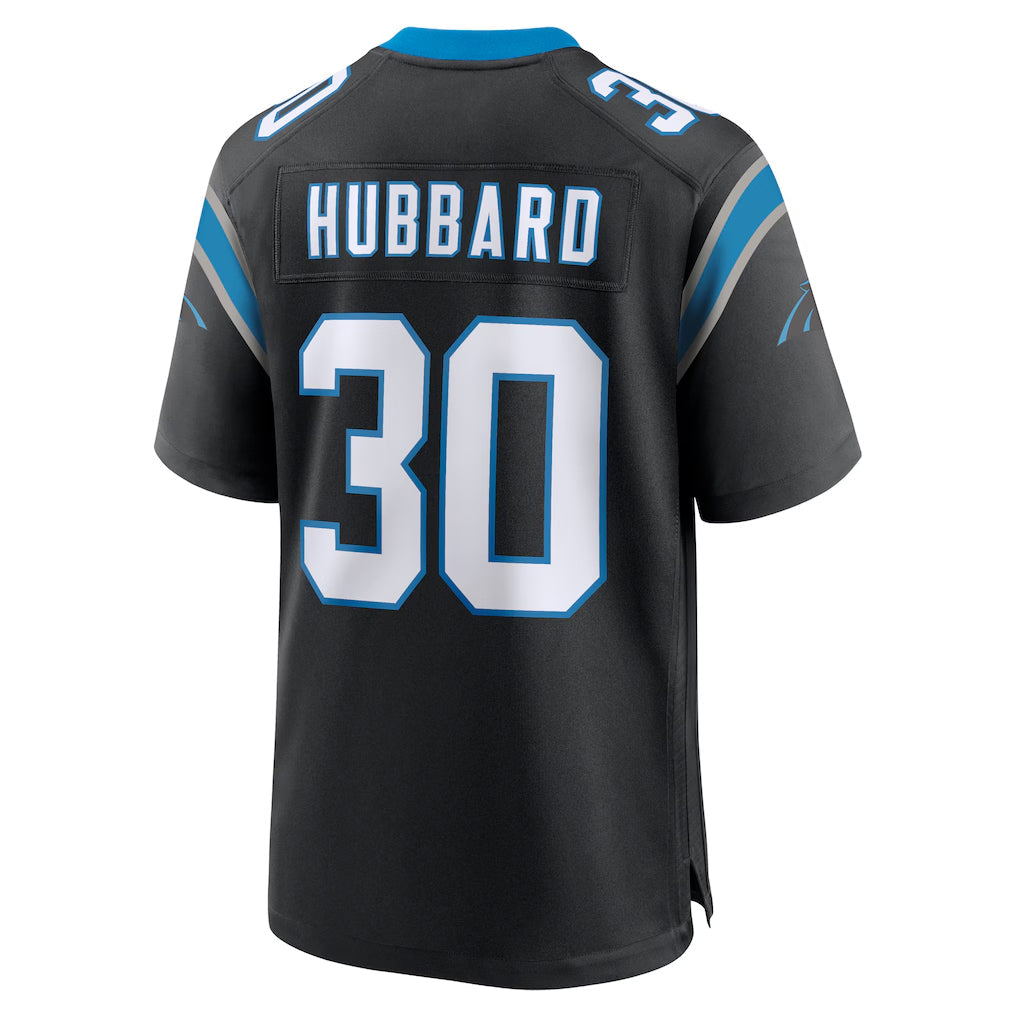 Davalo C.Panthers #30 Chuba Hubbard Player Black Home Game Stitched Jerseys