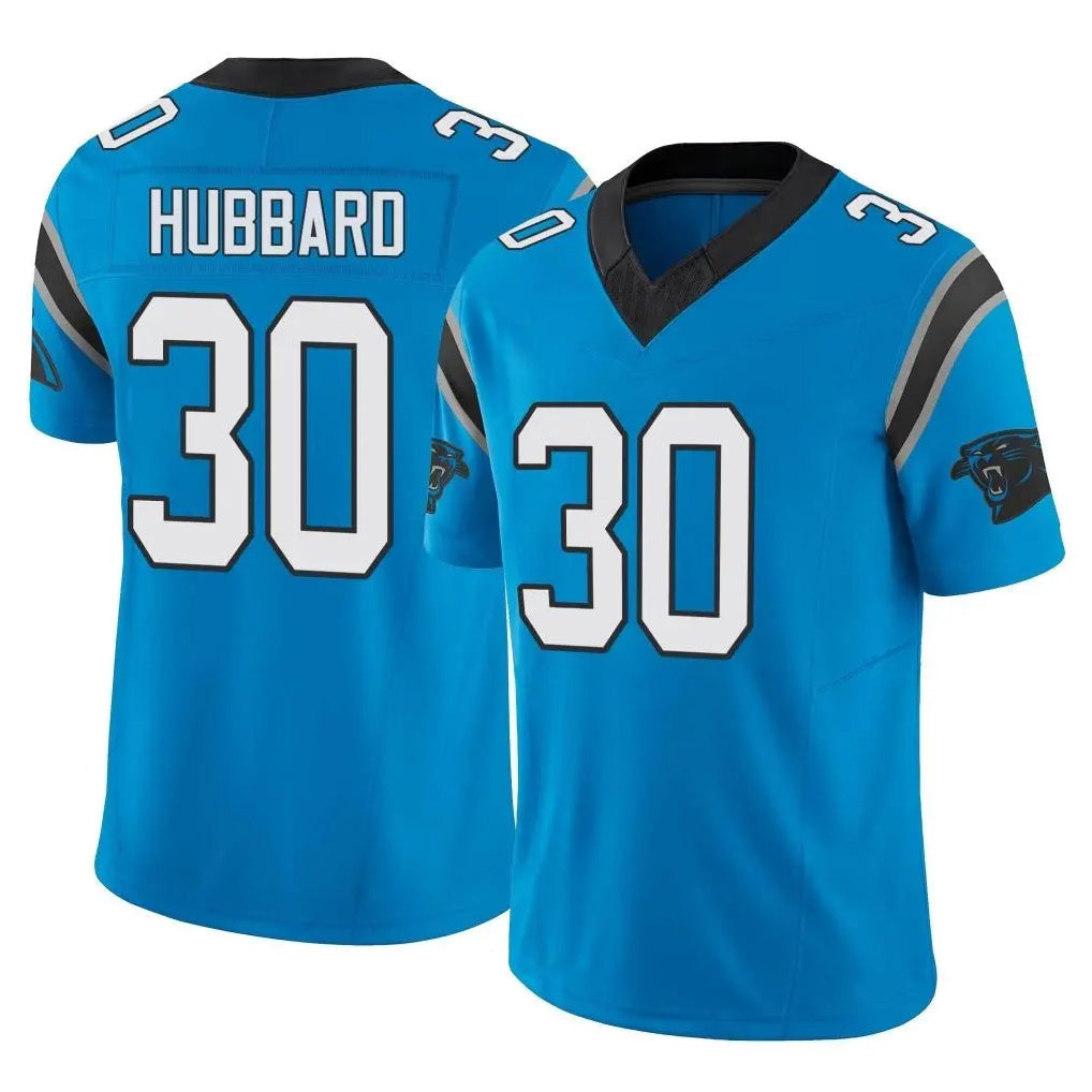 Davalo C.Panthers #30 Chuba Hubbard Player Blue Vapor F.U.S.E. Limited Home Game Stitched Jerseys