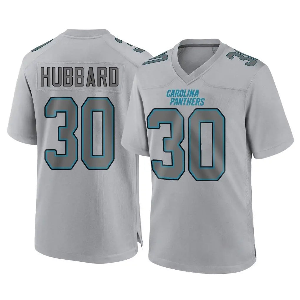 Davalo C.Panthers #30 Chuba Hubbard Player Gray Atmosphere Fashion Game Stitched Jerseys