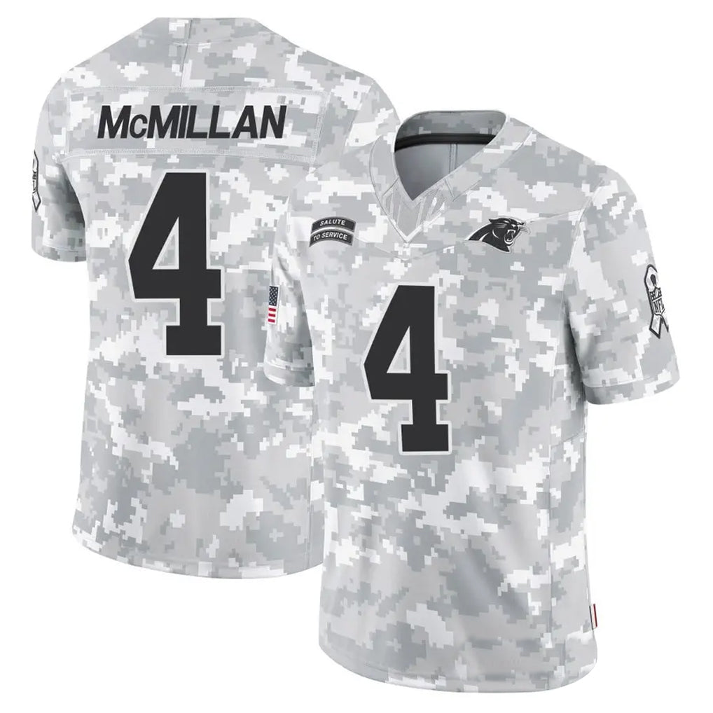 Davalo C.Panthers #4 Tetairoa McMillan Player Arctic Camo Salute to Service Limited  Stitched Jerseys