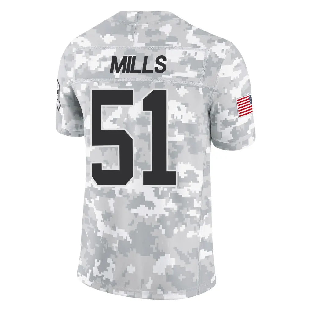 Davalo C.Panthers #51 Sam Mills Player Arctic Camo Salute to Service Limited Game Stitched Jerseys