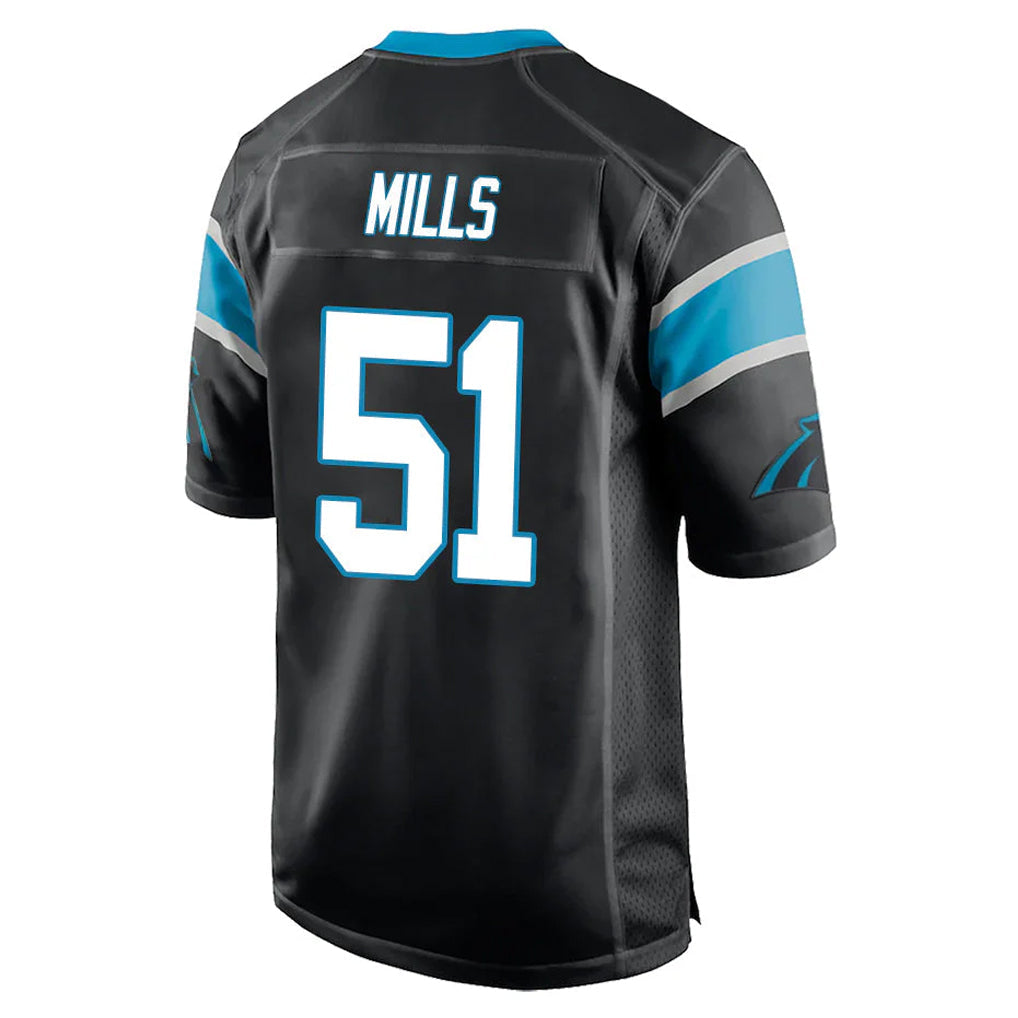 Davalo C.Panthers #51 Sam Mills Player Black Game Stitched Jerseys