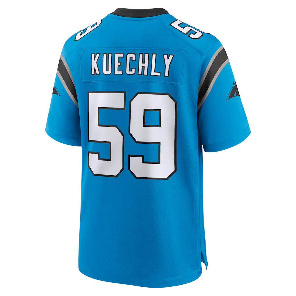 Davalo C.Panthers #59 Luke Kuechly Player Blue Home Game Stitched Jerseys