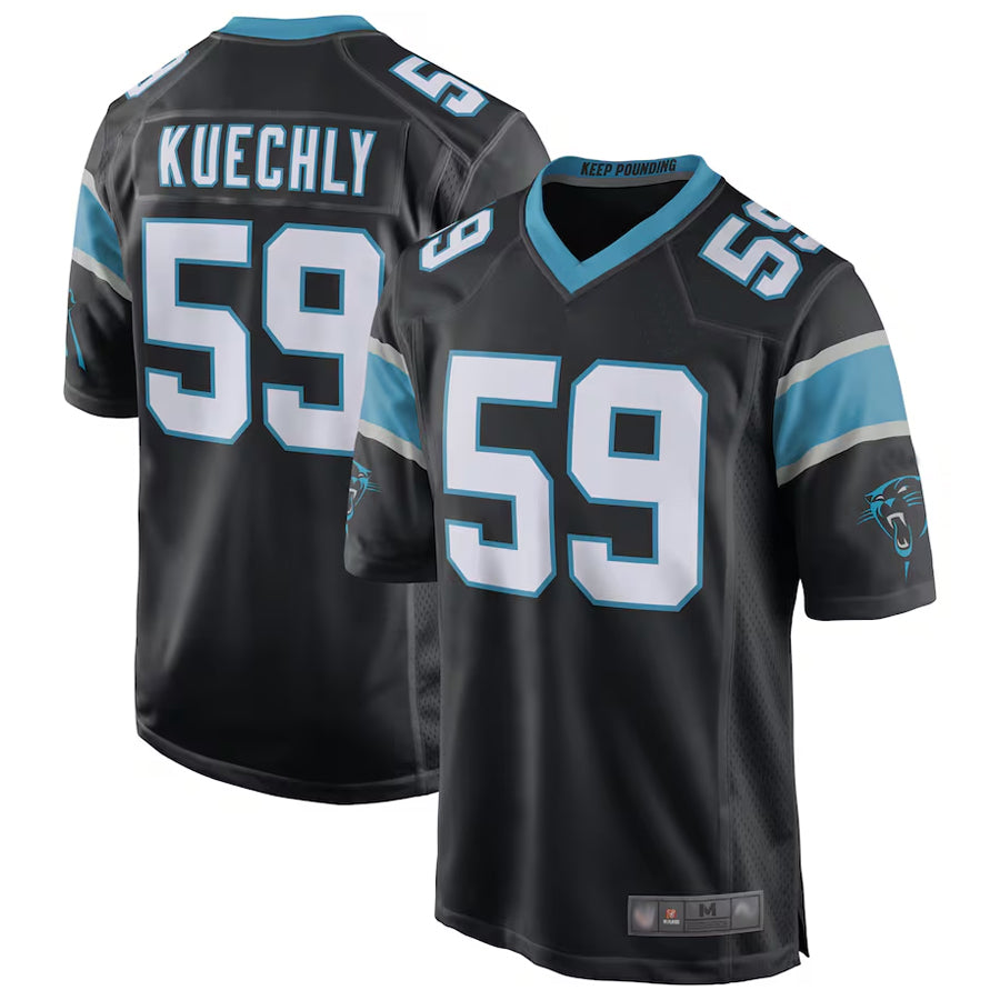 Davalo C.Panthers #59 Luke Kuechly Player b`Black Home Game Stitched Jerseys