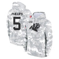 Davalo C.Panthers #5 Jaelan Phillips Player Arctic Camo Salute to Service Pullover Hoodies Limited Game Stitched Jerseys