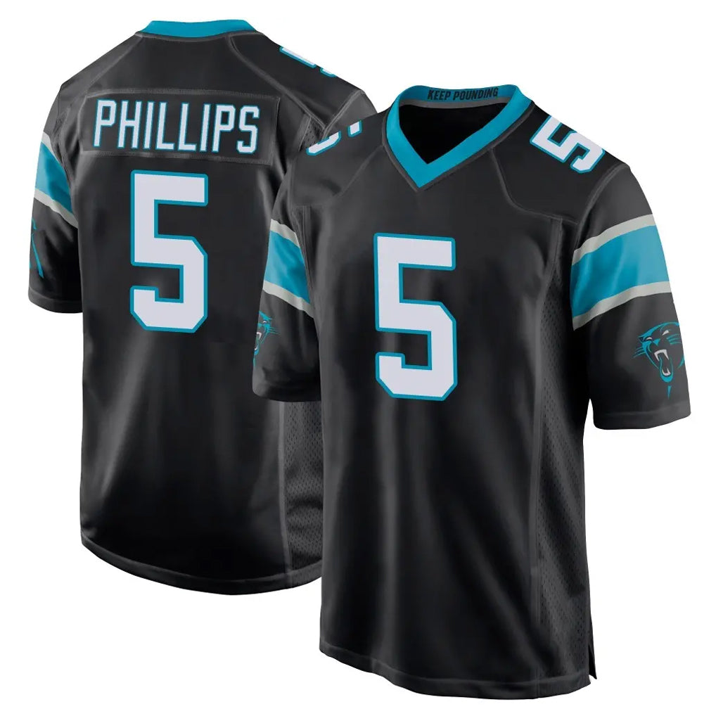 Davalo C.Panthers #5 Jaelan Phillips Player Black Game Stitched Jerseys