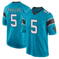 Davalo C.Panthers #5 Jaelan Phillips Player Blue Game Stitched Jerseys