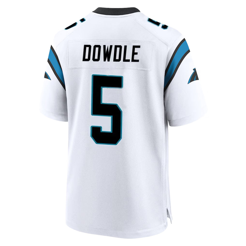 Davalo C.Panthers #5 Rico Dowdle Player White Home Game Stitched Jerseys