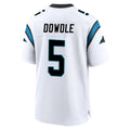 Davalo C.Panthers #5 Rico Dowdle Player White Home Game Stitched Jerseys