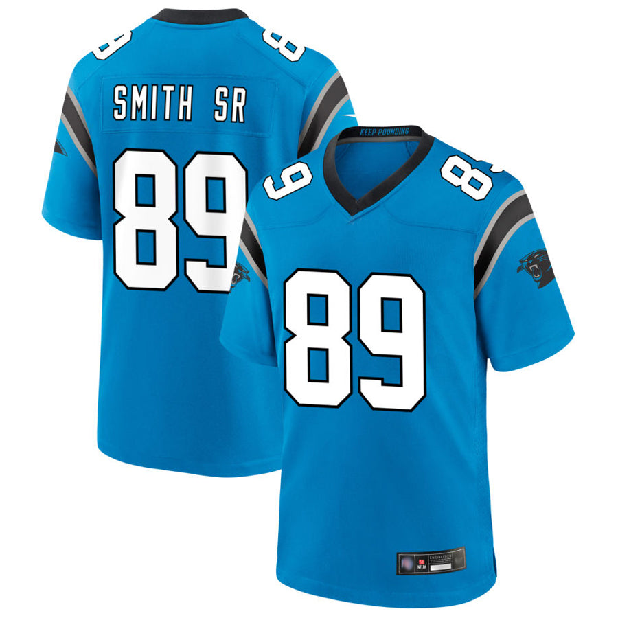 Davalo C.Panthers #89 Steve Smith Sr Player Blue Home Game Stitched Jerseys