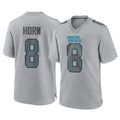 Davalo C.Panthers #8 Jaycee Horn Player Gray Atmosphere Fashion Game Stitched Jerseys