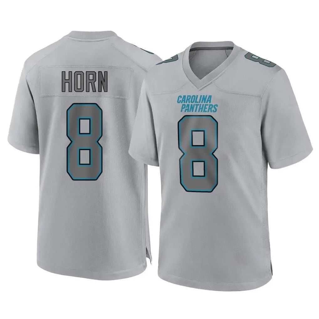 Davalo C.Panthers #8 Jaycee Horn Player Gray Atmosphere Fashion Game Stitched Jerseys